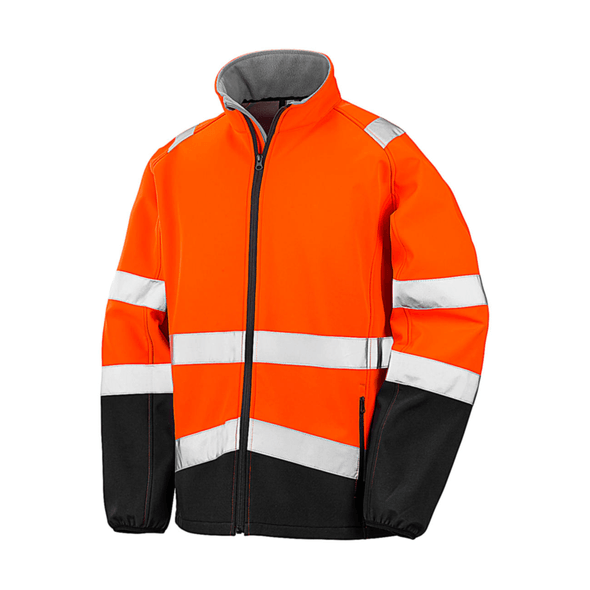 Printable safety softshell jacket